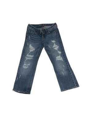 EXPRESS Zelda Crop Distressed Jeans size 00